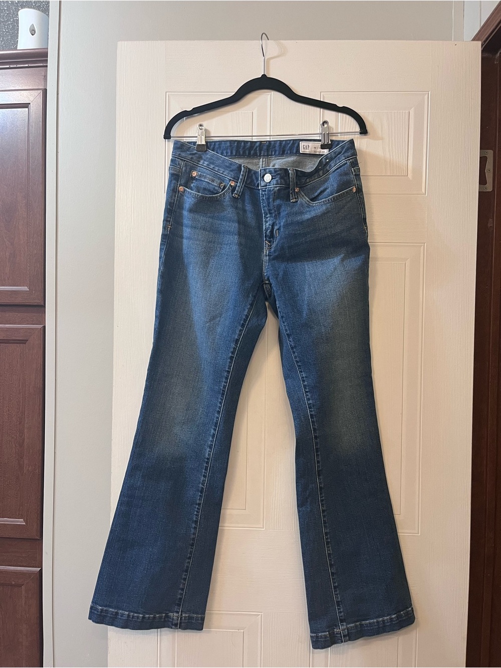 GAP Women’s Mid-Dark Blue Bootcut Jeans
